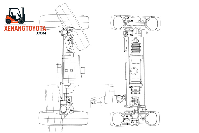 Trục sau xe nâng Toyota 7FB Series