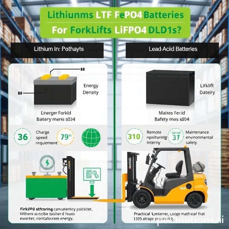Giải pháp pin Lithium Sắt Phốt Phát (LiFePO4) cho xe nâng: Xu hướng tối ưu hiệu suất và tiết kiệm chi phí